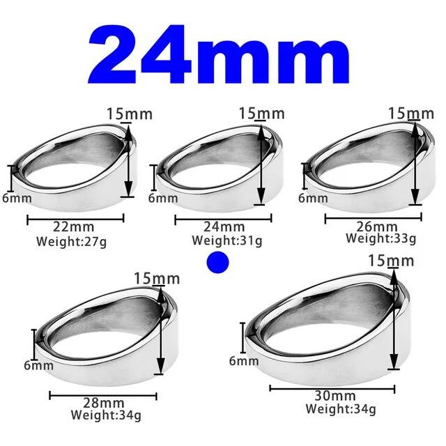 Sex Toys for Men Delay Ejaculation Metal Scrotum Stretcher Erotic Penis Bondage Lock Cock Ring Stainless Steel