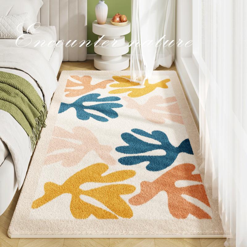 Bedroom Bedside Plush Carpet Foot Mat Anti Slip Floor Mat Long Window Sill Mat Balcony Cooling Bay Window Mat