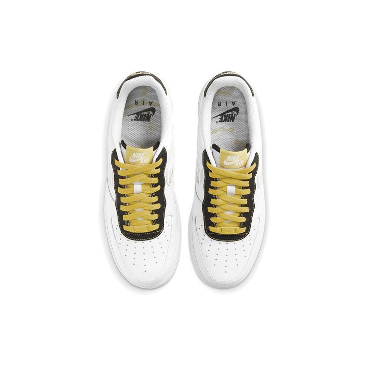 Nike Air Force 1 07 LV8 Gold Links Zebra Print Men Sneakers White Saturn-Gold Black DH5284-100