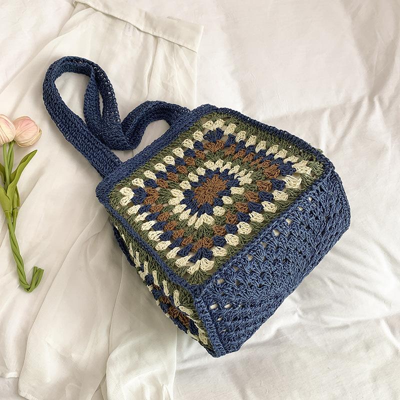

2025 new shoulder straw woven bag women s handwoven bag high value travel beach bag large capacity tote bag