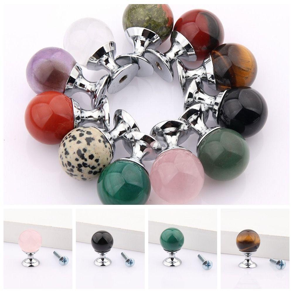 20mm Crystal Glass Cabinet Knobs Sparkling Drawer Pulls Handles  Cupboard