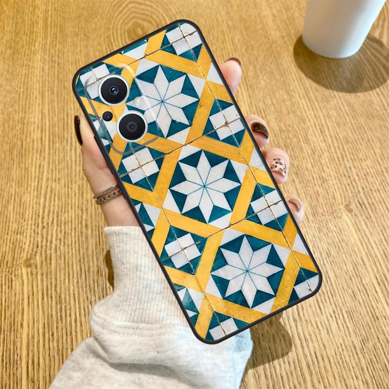 Moroccan Tile Funda For OPPO Reno 10 11 12 13 14 Pro 14F 13F 12F 11F 7 8 Lite OPPO Find X5 X8 X9 Pro Case