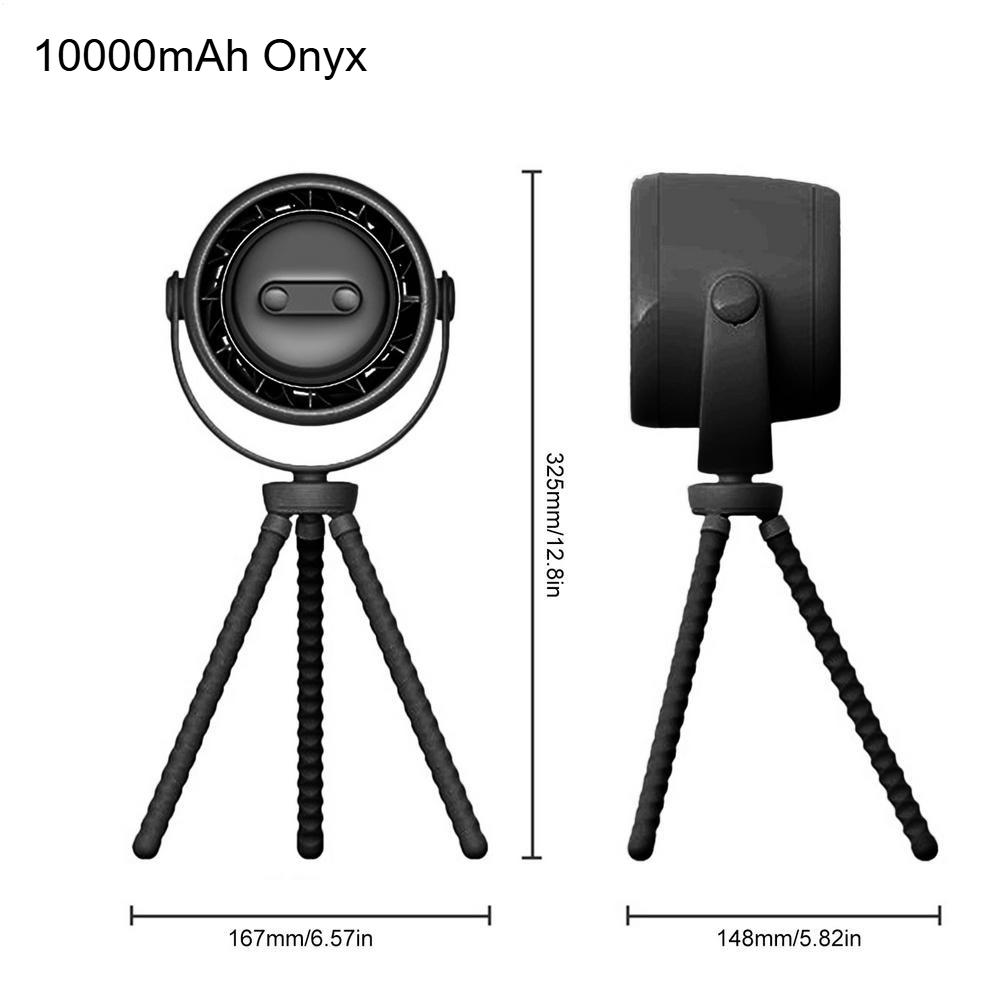 10000/20000mAh Flexible Octopus Stroller Fan USB Rechargeable Fan with LED Night Light 3-Speed Cooling Fan