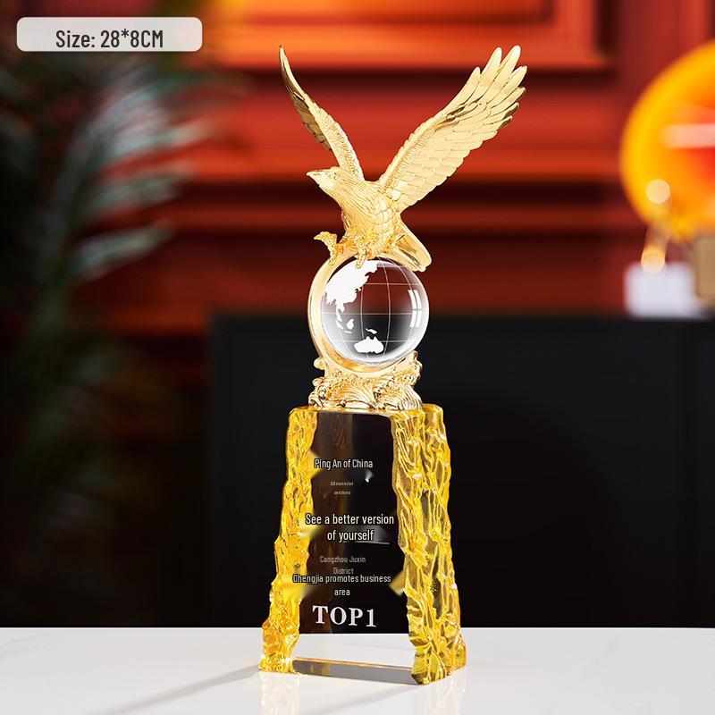 Gold, Silber, Bronze Sternburst Verdrehte Säule Trophäe - Firmen Gedenkpreis