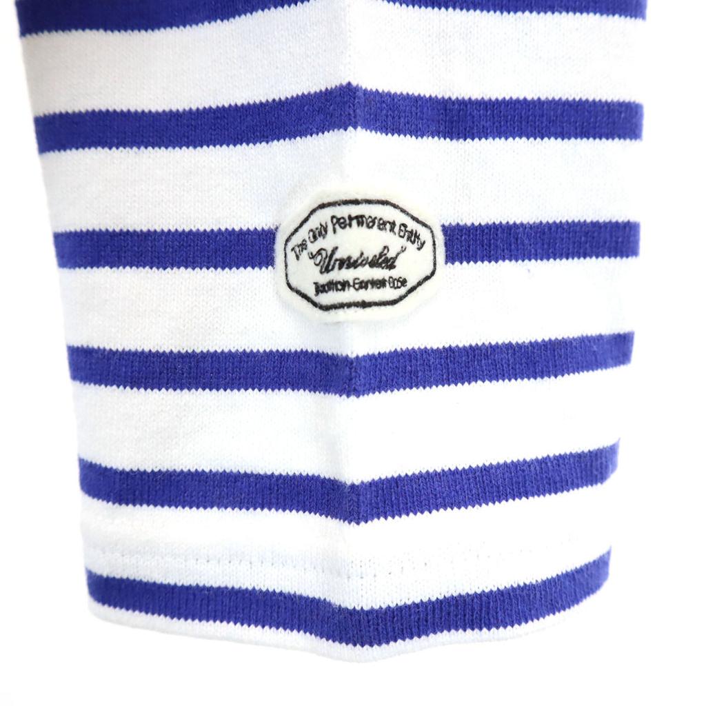 UNRIVALED made in Japan Border Pattern 7 minutes sleeve Basque shirt 2 Men's Used