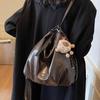 Tote Bag New Large-capacity Women's Bag Solid Color Shoulder Backpack Commuter Student Class Fashion Messenger Bag