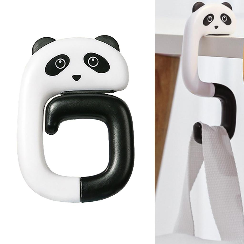 Schreibtischhalterung, Taschenhalter, Haken, süßes Panda-Design, faltbar, starke Tragfähigkeit unter dem Schreibtisch