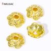 Trendy 14K/18K Gold Plated Brass Bead End Caps,Flower Bead Caps For DIY Jewelry Making,Caps For Bracelet,Accessories For Jewelry