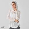 Autumn hooded yoga clothes wear light and breathable sports and leisure blouse comfortable and thin loose fitness clothes top