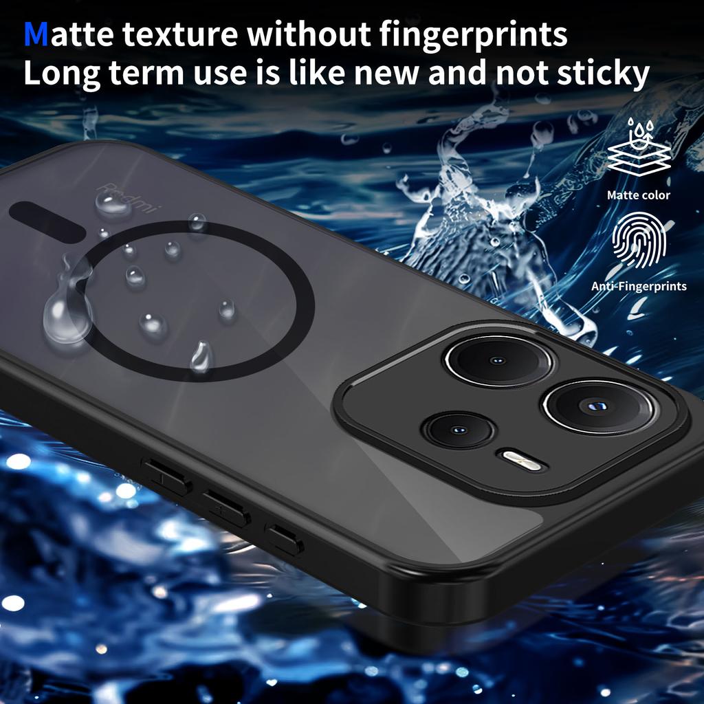 Чохол для Xiaomi Redmi Note 14 13 4G 5G Матовий Прозорий Magsafe Магнітний Ударостійкий Coque для Redmi Note 13 Pro Plus 5G 4G Чохол