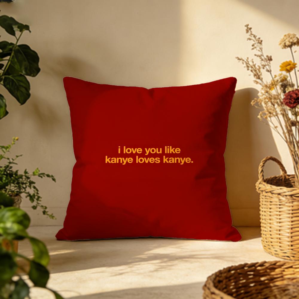 Popular KKanye Wester Cushion Cover Versatile DoubleSided Pillow Case Fit for Sofa Bed Car  Daily Decor