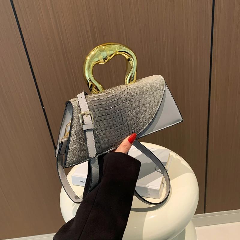 PU Solid Alligator Shoulder and Crossbody Bags Personality Designer Style High Quality Hand Bags for Women Fashion Hot Sale