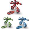 Children's mini transformation robot model toys comic brothers anime transformation men inertial police car mecha gift