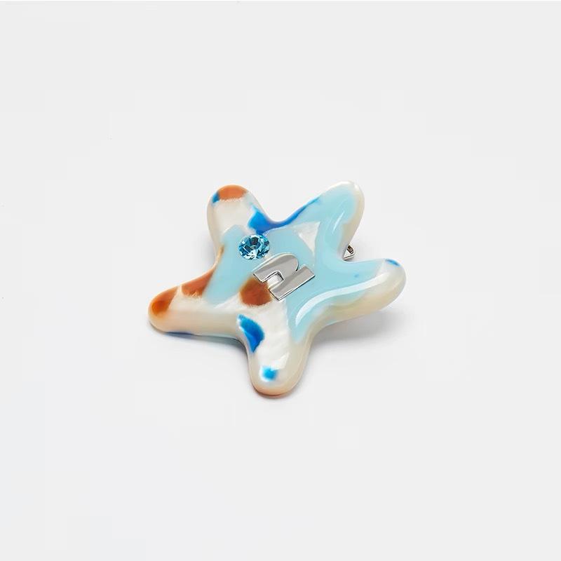 

Красочная заколка-челка в виде морской звезды – Милый, детский аксессуар для волос