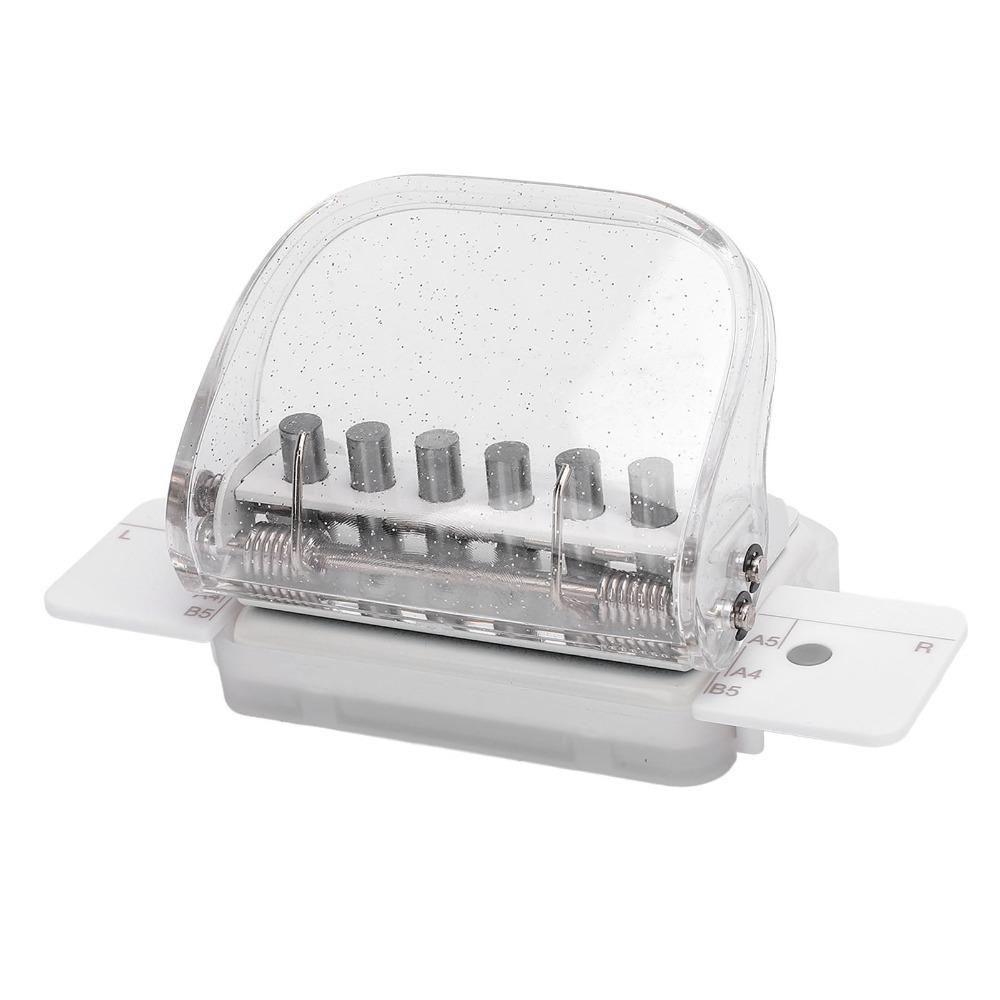 ABS 6 Hole Paper Punch Mini Size Binding Machine DIY Paper Puncher Office