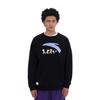Anta X Snoopy Collaboration Life Series Logo Cartoon Print Loose Round Neck Pullover Long Sleeve Sweatshirt Unisex sweatshirt Black 952139731-4