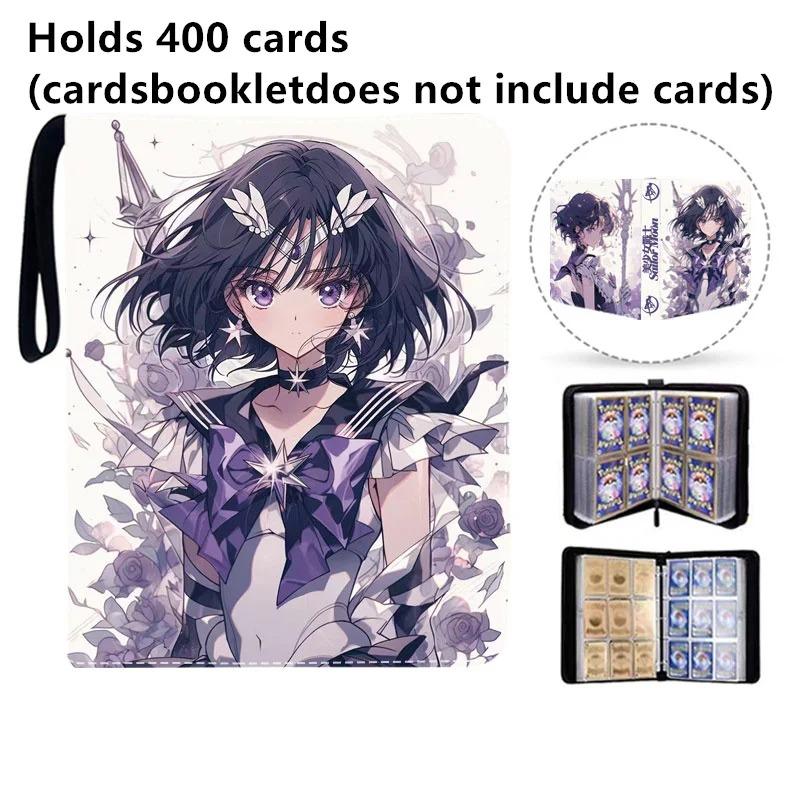 400pcs/900pcs Sailor Moon Card Album Book Folder 4/9 Card Slots Collections Zipper Double Pocket Zipper Card Binder Holder