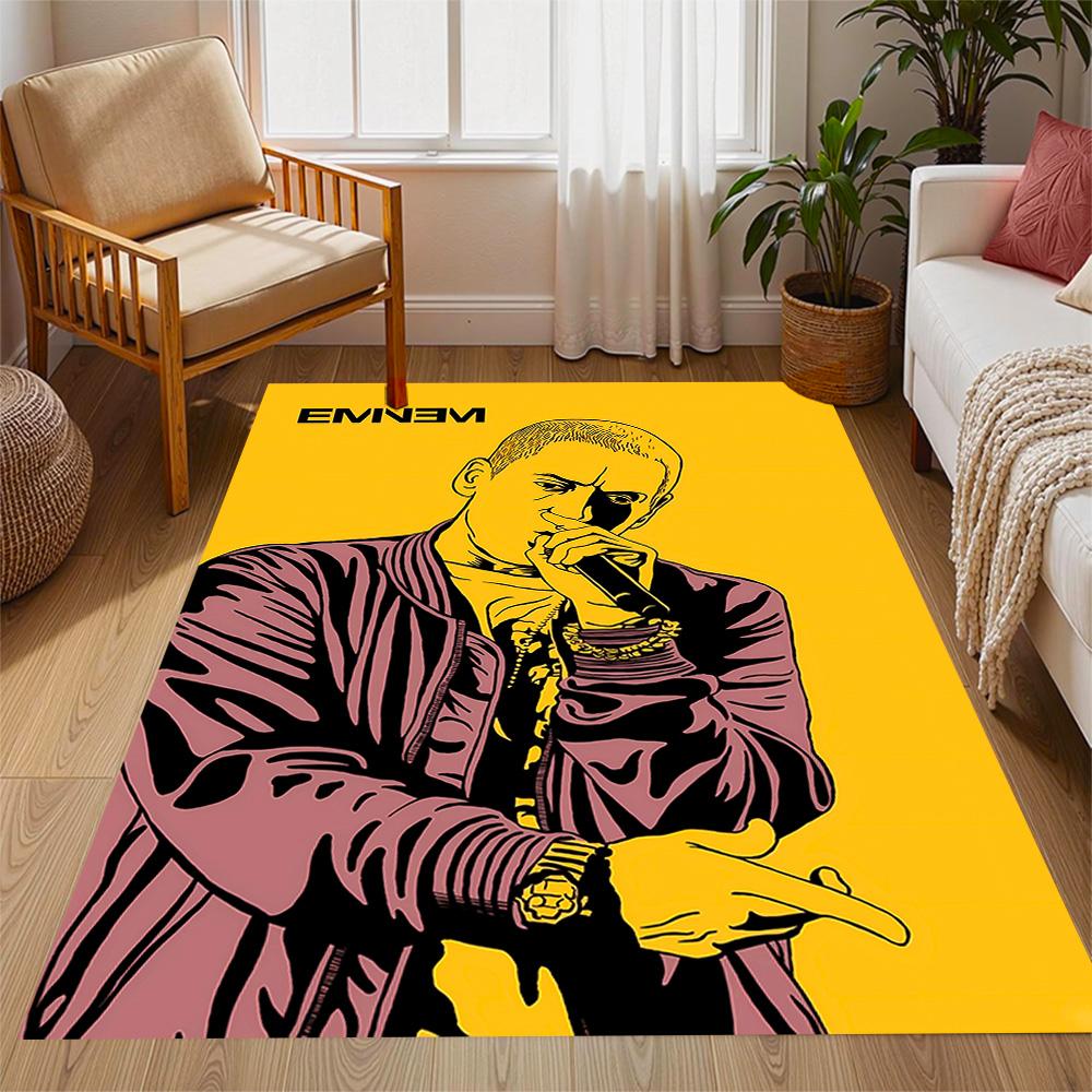 Ronaldo's Iconic Celebration Themed Anti-Slip Rugs - Polyester Home Decor, Suitable for Bedrooms, Living Rooms, Doorways, Studios, and Decorations