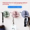 Rotating traceless hook, wall self-adhesive, strong, non punching, kitchen, bathroom storage rack, multifunctional towel rack