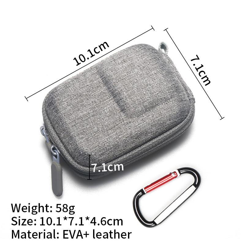 

For action5 pro 4 3 protection storage bag sports camera mini gopro storage bag with hook sports camera accessories серый