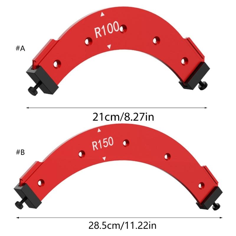 Woodworking Round Corner Radius Templates,Corner Radius Jigs Wood Board Arcs Cutting Auxiliaries Tool Templates Aluminum