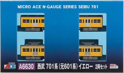 MicroAce N Gauge Choice Seibu 701 Series 601 Yellow Set A6630 Railway Model Train MA's (formerly Series) 2-car