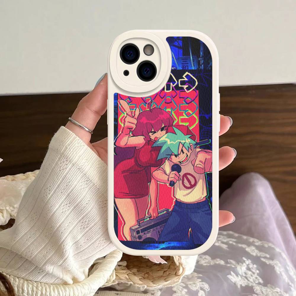 Music Game Friday Night Funkin Phone Case For IPhone 16 15 14 13 12 11 Pro Max Plus Soft Leather Cover