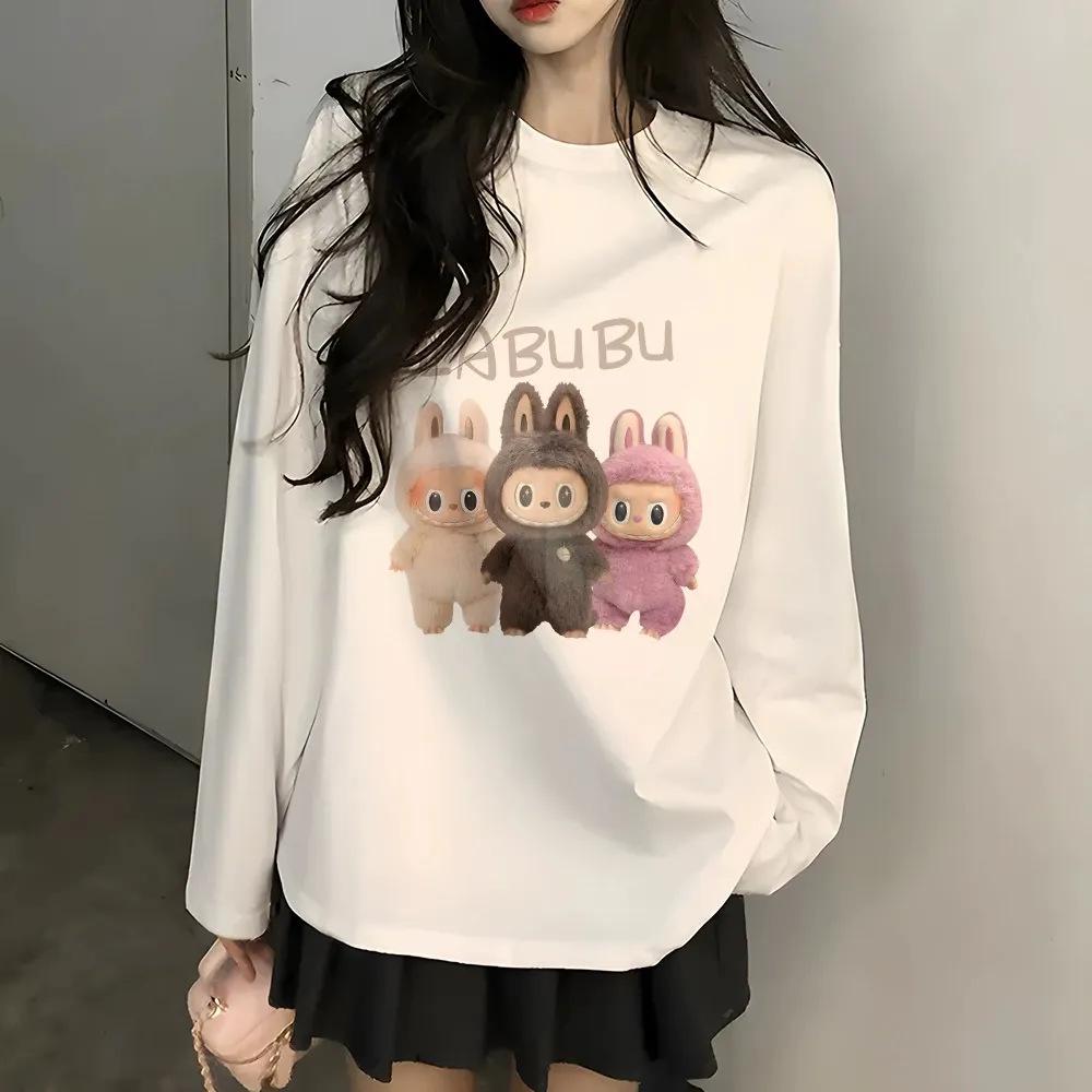 Women s Plus Size 100% Cotton Long Sleeve T-Shirt - Loose Slimming Base Layer for Spring/Autumn, 200 Jin Fat MM, Hip-Covering Design 4XL for 166-180 jin