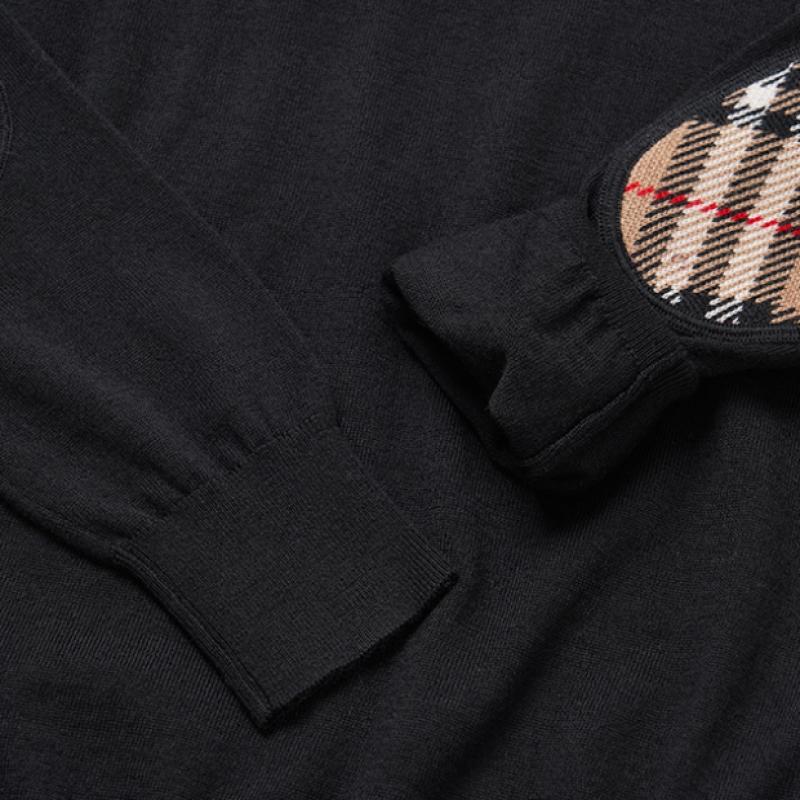 Burberry Damen S Merinowolle Strick Karomuster Flicken Bempton 8075008