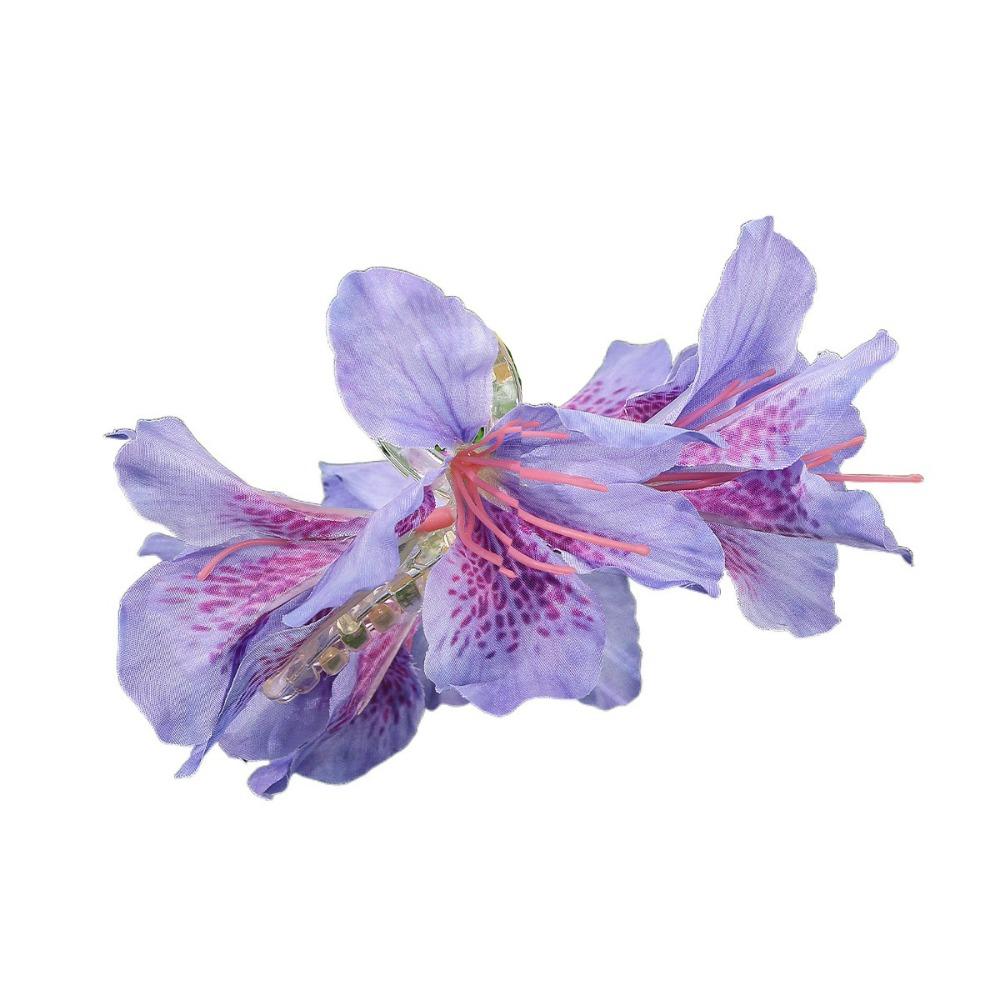 Comfortable To Wear Canna Flower Hair Claw Non-slip Styling Hair Crab  Beach