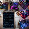 VIKAMA 3D Hexagon Gaming Rug Anti-Slip Esports Carpet Mat for Bedroom Living Room Modern Decor Geometric Floor Mat