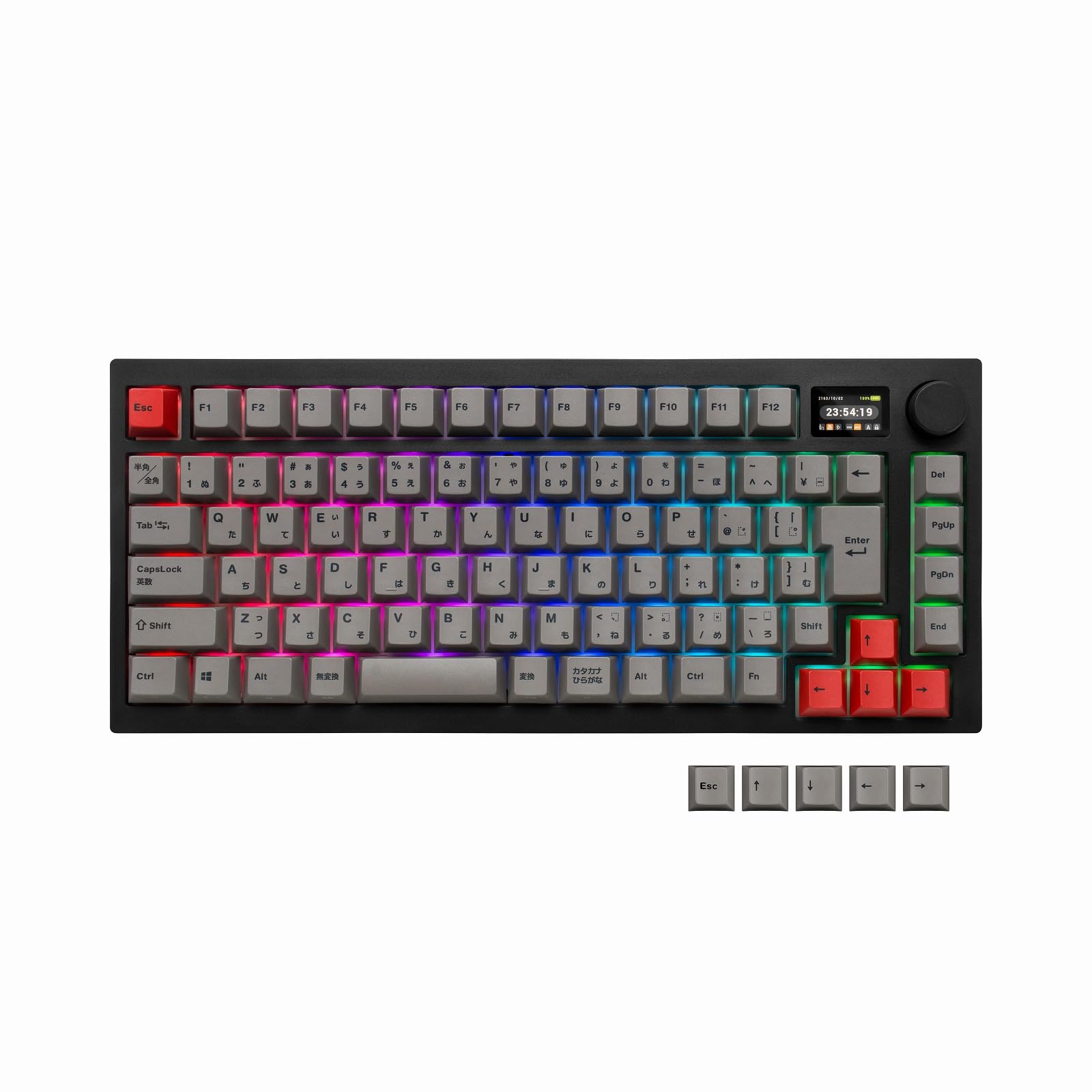 

BAROCCOMiSTEL MD750 Delight JIS Keyboard G Pro Red 86 Black PBT Gateron Keyboard with RGB LCD Rollover Support Japanese Distributor (Japanese