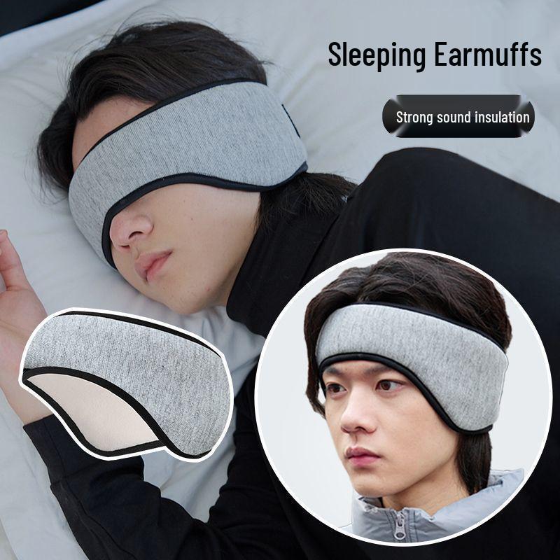 Adjustable Soundproof Sleep Mask with Earcups & Earplugs
