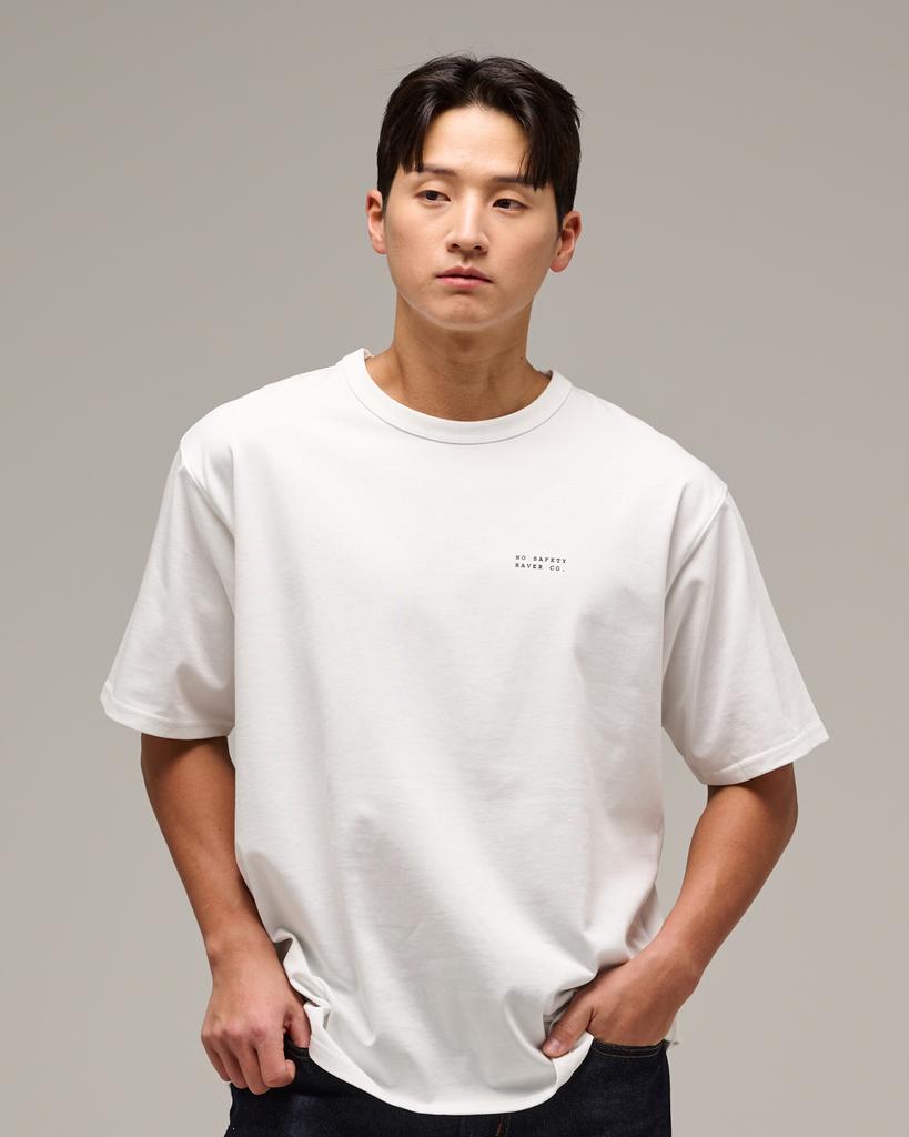Leibeoko No Safety Loose Fit Short Sleeve T-Shirt White