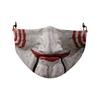 Adult Halloween Half Face Mask Cotton Fabric Adjustable Ear Loops Reusable Breathable Cover for Costume Party and Outdoor Use