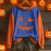 Ladies' Casual And Fashionable Halloween Printed Long Sleeved Hooded Warm Shirt Loose And Comfortable Hoodie