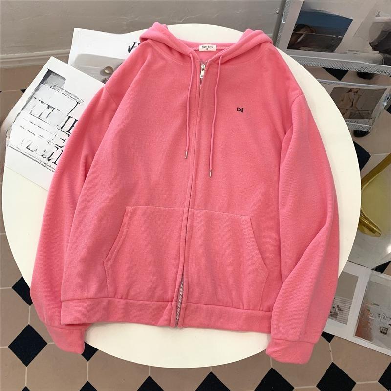 Autumn Winter New Casual Oversized Women's Cardigan Hooded Sweatshirt Zipper Y2k Hoodie Harajuku Solid Youth Women Hoodies Coats