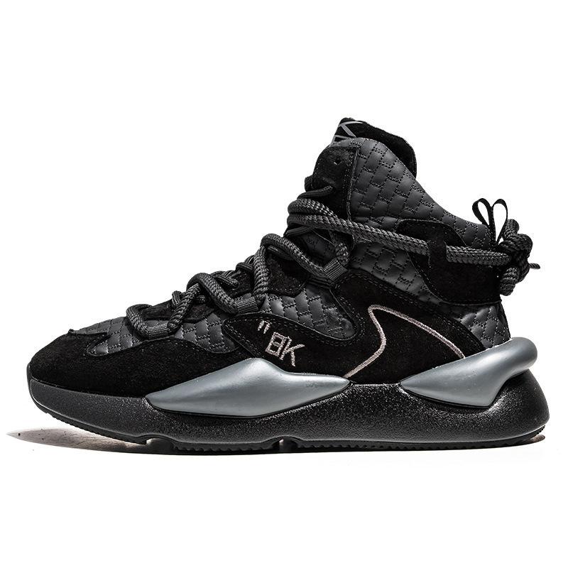 

2024 Модельные кроссовки Four Seasons Кожаная повседневная мужская обувь Pops Shoes 40 чёрный