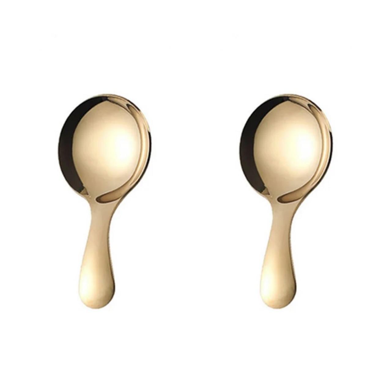 

5 шт. ложек для соли, мини-ложки для сахара и специй, набор золотых ложек из нержавеющей стали, чайные ложки для кофе, кухонные принадлежности для банок