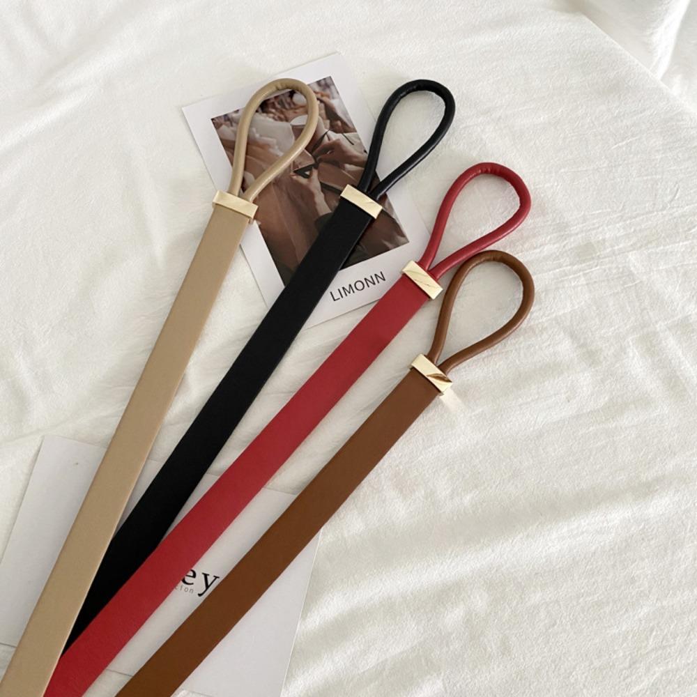 Non-hole Knot Style Belts Lace-up Waist Strap Fashion Adjustable Waistband  Jeans Dress