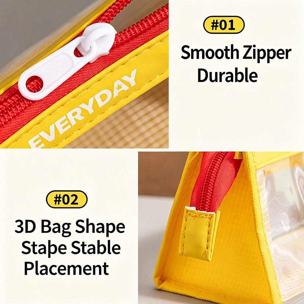 Large Capacity Transparent Pencil Case Visible Pencil Box Stationery Organizer School Supplies