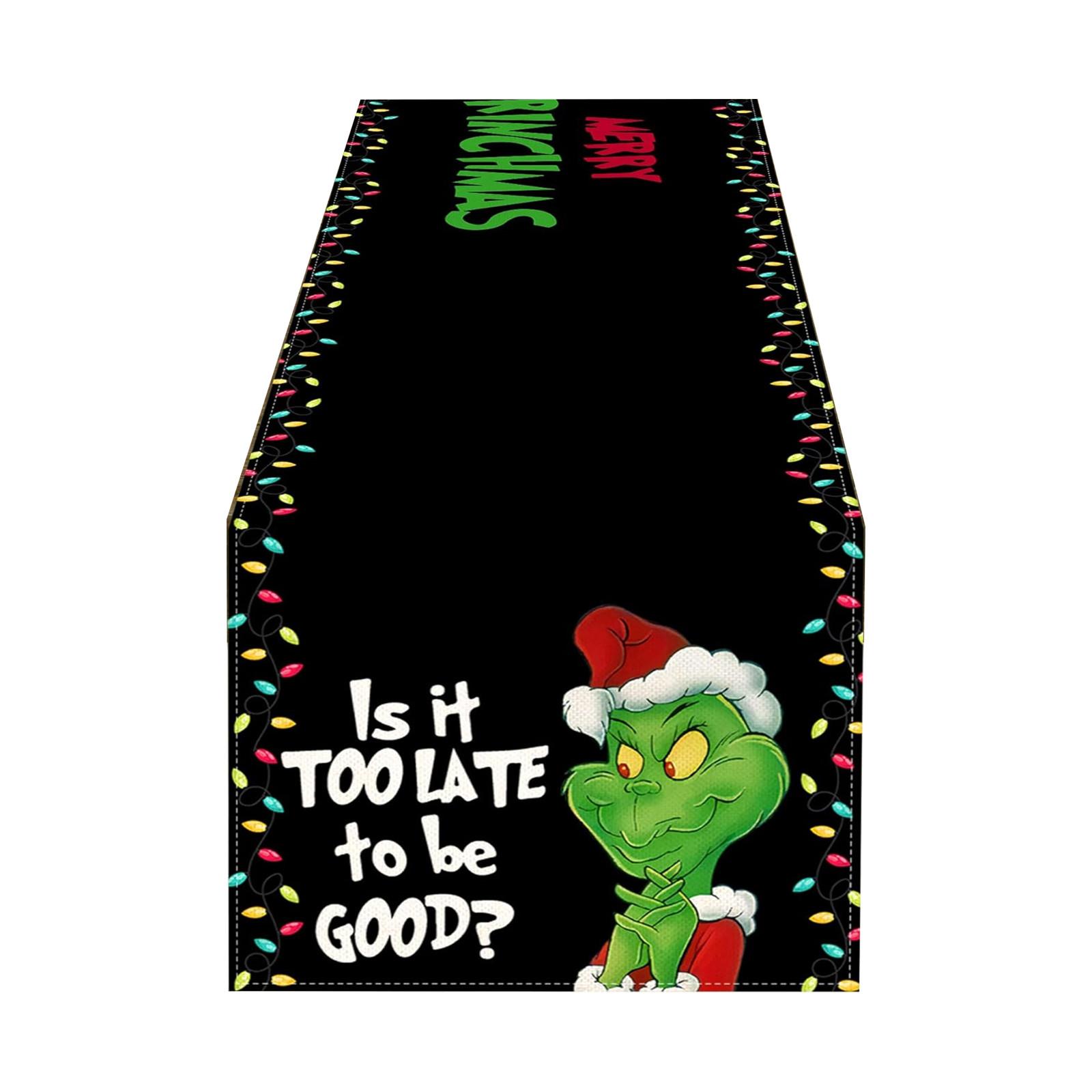 

Веселая Рождественская дорожка для стола Рождественская клетчатая клетка Зимняя праздничная вечеринка Украшение для камина Кухня Столовая Домашний декор чёрный