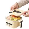 304 Stainless Steel Instant Noodle Bowl with Lid for Students & Office Workers