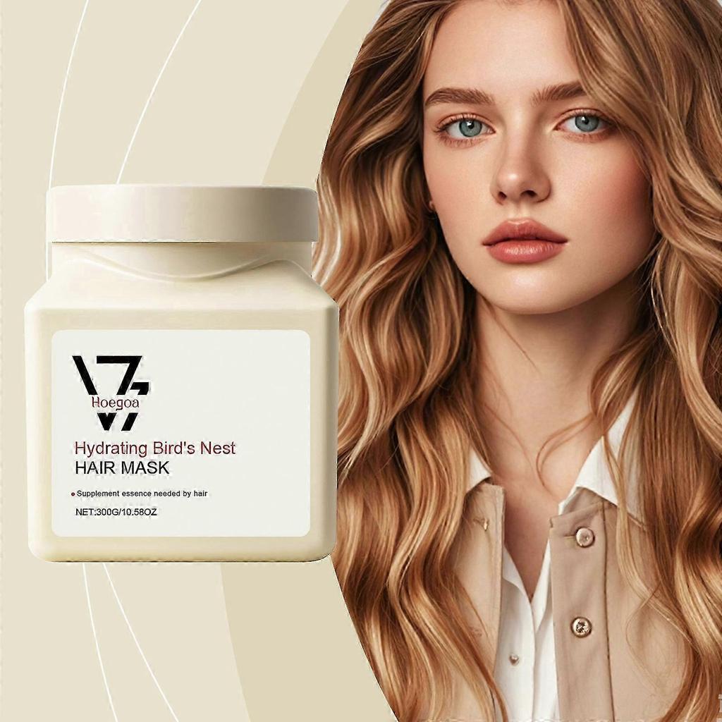 Nourishing Protein Hair Mask, Hydrating Bird's Nest Hair Mask Moisturizing Soft and Smooth Hair Care Mask Deep Conditioning Repairing Dry Damaged Hair