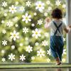 6 Blatt Blume Fenstersticker Niedliche Frühlings-Wildblumen PVC Aufkleber Statischer Floral Glassticker für Zuhause Büro Schulzimmer Dekoration