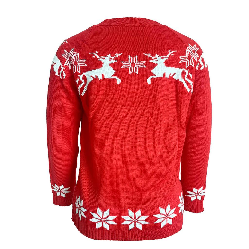 Women's Fashion  Winter Christmas Knitted Long Sleeve Round-Neck  Sweater