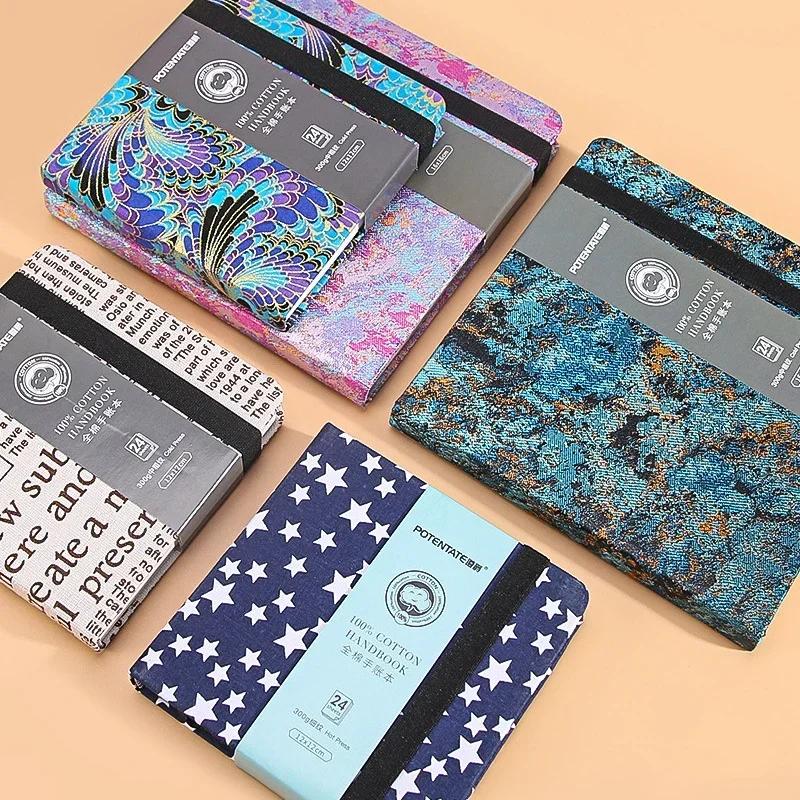 Cotton Watercolor Book 300g Organ Book Fabric Folding Hand Ledger Fine Grain Portable Watercolor Picture Book