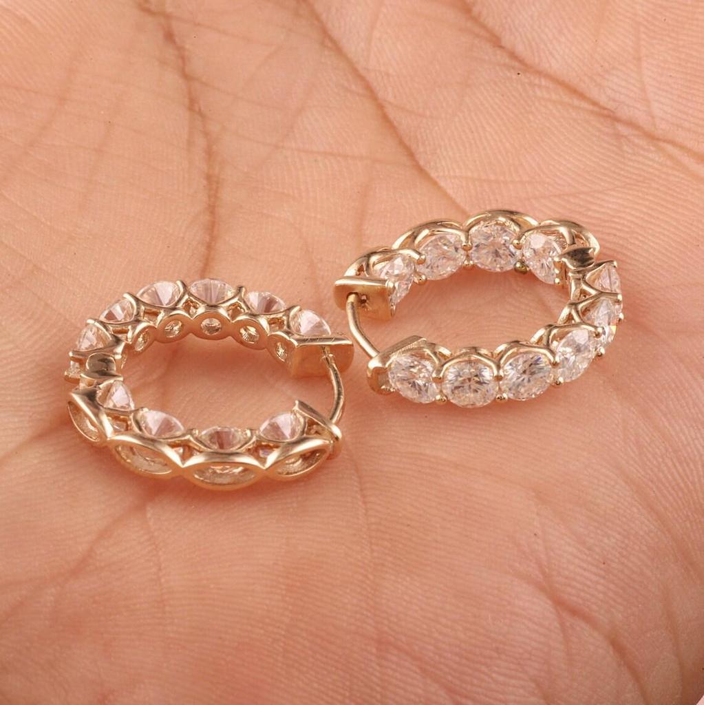 High-End Diamond-Encrusted Ear Cuffs and Hoops - European & American Fashion Earrings for Women