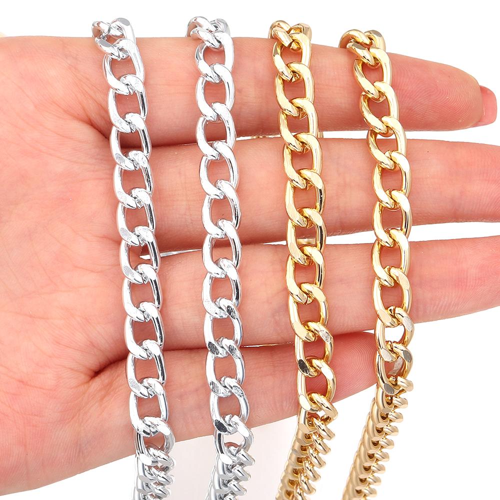 5Yards/Roll Aluminum Chains Metal O-shaped Twist Link Chains For Jewelry Making DIY Necklace Bracelet Clothing Bag Accessories