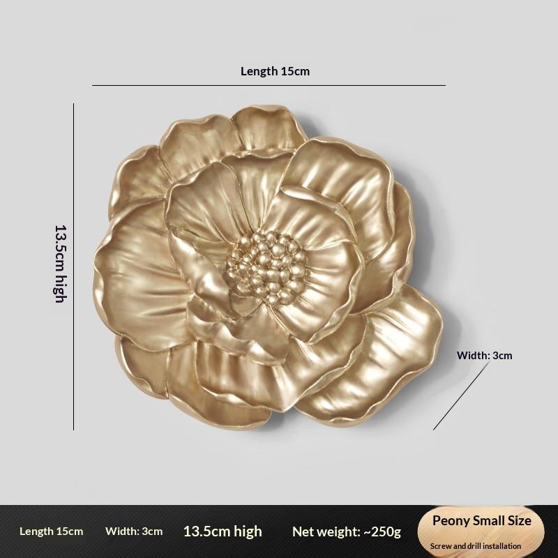 Three-dimensional Flower Wall Decoration Creative Lotus Goldfish Decoration Wall Hanging Living Room Sofa TV Background Wall Pendant